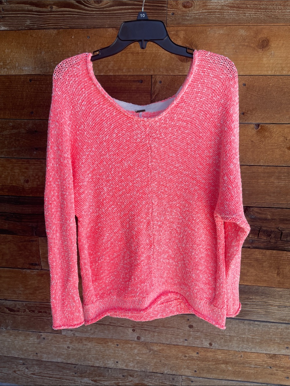 Free People Bright Lights Sweater Neon Flamingo